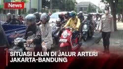 Hari Pertama Lebaran, Pemudik Motor Padati Jalur Arteri Jakarta-Bandung Wilayah Purwakarta