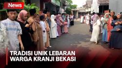 Jadi Tradisi Lebaran, Warga Kranji Bekasi Berbaris di Depan Rumah Saling Bersalaman