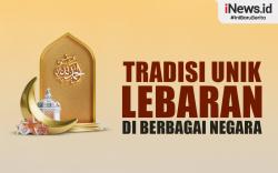 Infografis Tradisi Unik Lebaran di Berbagai Negara