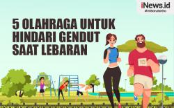 Infografis 5 Olahraga untuk Bakar Kalori saat Lebaran