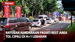 Ratusan Kendaraan Roda Empat Penuhi Rest Area Tol Cipali di H+1 Lebaran
