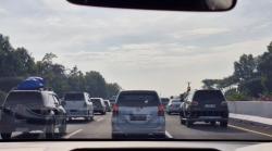 H+1 Lebaran, Lalu Lintas di Tol Cipali Padat Merayap
