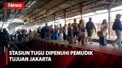 Jelang Puncak Arus Balik, Stasiun Tugu Dipenuhi Pemudik Tujuan Jakarta