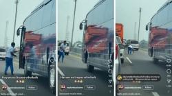 Viral Kernet Bus Lari Tangkap Ayam Lepas di Jalan Tol, Diduga Kabur dari Mobil Pemudik