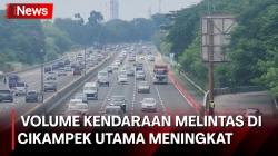  Volume Kendaraan Arus Balik di Tol Cikampek Utama Terus Meningkat Sejak Jum’at Malam
