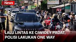 Lalu Lintas Menuju Ciwidey Padat, Polisi Berlakukan Sistem One Way