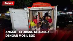 Demi Mudik, Pria Ini Boyong 14 Orang Keluarga Pakai Mobil Box ke Kampung Halaman