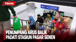 Arus Balik Lebaran, Ribuan Pemudik Tiba di Stasiun Pasar Senen Hari Ini