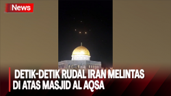 Serang Israel, Begini Penampakan Rudal Iran saat  Melintas di Atas Masjid Al Aqsa