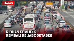 Cuti Bersama Berakhir, GT Cikupa Arah Jakarta Mulai Dipadati Kendaraan Pemudik