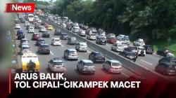 Suasana Tol Cipali-Cikampek yang Macet di Sejumlah Titik Akibat Arus Balik Lebaran