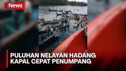 Gelar Protes, Puluhan Nelayan Hadang Kapal Cepat Penumpang di Konawe Selatan