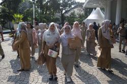 Ekspresi ASN DKI Jakarta Tidak Ada WFH pada Hari Pertama Kerja usai Libur Lebaran