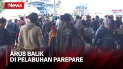 Ribuan Penumpang Arus Balik Lebaran Padati Pelabuhan Parepare
