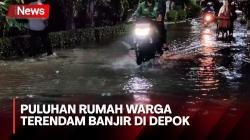 Hujan Deras, Kali Jantung Depok Meluap, Puluhan Rumah Warga Terendam Banjir