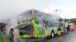 Bus Rombongan Wisata SMA Al Abdi Terbakar di Simalungun, Bawa 48 Siswa dan Guru<