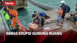 Imbas Erupsi Gunung Ruang, 28 Pegawai dan Warga Binaan Lapas Tagulandang Dievakuasi Basarnas 