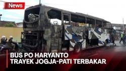 Detik-Detik Bus PO Haryanto Terbakar di Ring Road Barat Yogyakarta