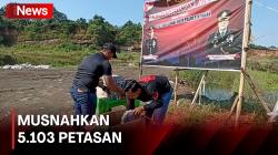 Pemusnahan 5.103 Petasan Hasil Razia di Kendal