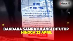 Dampak Erupsi Gunung Ruang, Bandara Samratulangi Manado Ditutup hingga 22 April