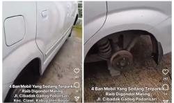 Viral Semua Ban Mobil Ini Dicuri saat Parkir di Rumah, Netizen Heran: Kenapa Enggak Mobilnya yang Dibawa