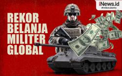 Infografis Belanja Militer Global Nyaris Rp40.000 Triliun Selama 2023