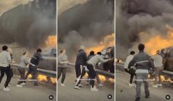 Kecelakaan Mengerikan, Pengemudi Perempuan Ini Nyaris Terbakar Beruntung Ditolong Pengendara Lain