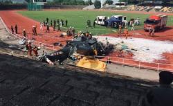 Penampakan Heli AL Malaysia yang Bertabrakan di Udara saat Latihan Parade, Hancur Tak Berbentuk