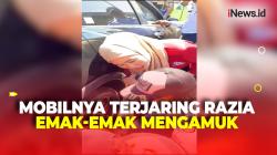Emak-Emak Mengamuk Tolak Mobilnya Digembok Dishub di Makassar Meski Parkir Sembarangan