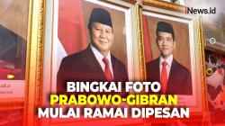 Bingkai Foto Prabowo-Gibran Mulai Ramai Dipesan di Pasar Baru Jakarta Pusat