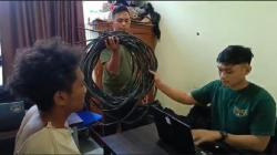 Maling Kabel Listrik Ditangkap saat Beraksi di Muarojambi, Diamuk Warga sampai Menangis<