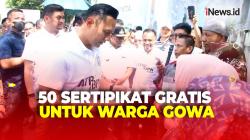 Menteri ATR/BPN AHY Bagikan 50 Sertipikat Tanah Gratis untuk Warga di Gowa