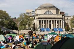 Aksi Mahasiswa Universitas Columbia AS Dukung Palestina Terus Berlanjut