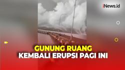 Detik-Detik Gunung Ruang Kembali Erupsi, Ada Kilatan Petir Vulkanik