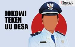 Infografis Jokowi Teken UU, Kepala Desa Jabat 8 Tahun dan Dapat Tunjangan Pensiun