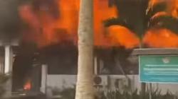 Gedung UPT Perbenihan dan Pertanian NTT Terbakar Hebat, Dokumen dan Alsintan Hangus