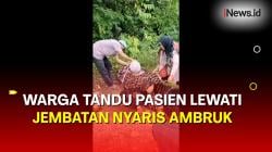 Viral Jembatan Nyaris Ambruk di Padang Lawas, Warga Tandu Pasien Sejauh 1 Km <