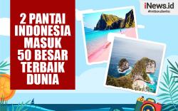 Infografis 2 Pantai di Indonesia Masuk Daftar 50 Besar Terbaik di Dunia