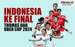 Infografis Indonesia Lolos ke Final Thomas dan Uber Cup Bersamaan, Pertama dalam 26 Tahun
