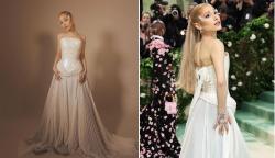 Ariana Grande Tampil Bersinar di Met Gala 2024 dengan Gaun Bertabur Mutiara