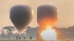Terekam Detik-Detik Balon Udara Besar Meledak di Ponorogo, 4 Anak Terluka<