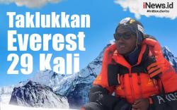 Infografis Kami Rita Taklukkan Puncak Gunung Everest 29 Kali