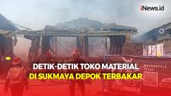 Kebakaran Hanguskan Toko Material di Sukmajaya Depok, 8 Unit Damkar Dikerahkan 