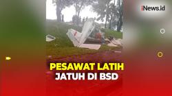 Breaking News! Pesawat Latih Jatuh di BSD, Tiga Orang Tewas