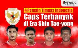 Infografis 4 Pemain Timnas Indonesia dengan Caps Terbanyak di Era Shin Tae-yong