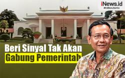 Infografis Mahfud MD Beri Sinyal Tak Gabung Pemerintah