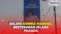 Baliho Komika Marshel dengan Logo Gerindra Bertebaran di Tangsel Jelang Pilkada