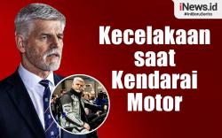 Infografis Presiden Ceko Kecelakaan saat Kendarai Sepeda Motor