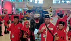 Patung Banteng Tegar Walau Dipanah Jadi Pusat Perhatian di Rakernas PDIP