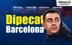 Infografis Barcelona Resmi Pecat Xavi Hernandez